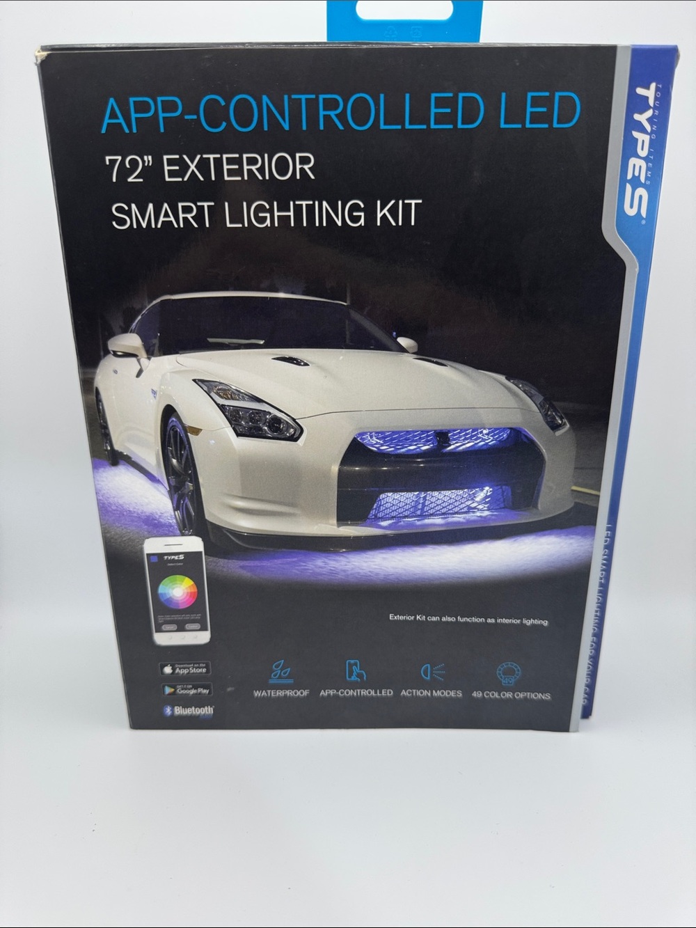 App-Controlled LED 72" Exterior Smart Lighting Kit White/Blue